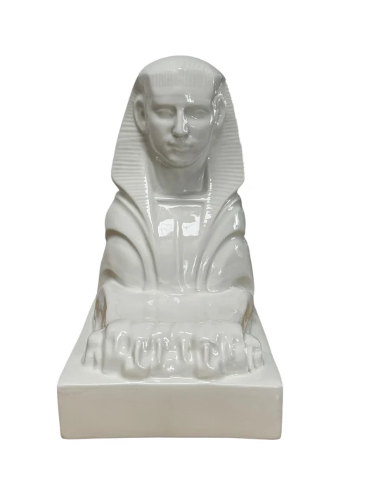 1920s Ceramic Sculpture of a Sphinx by Charles Vos for De Spinx Maastricht